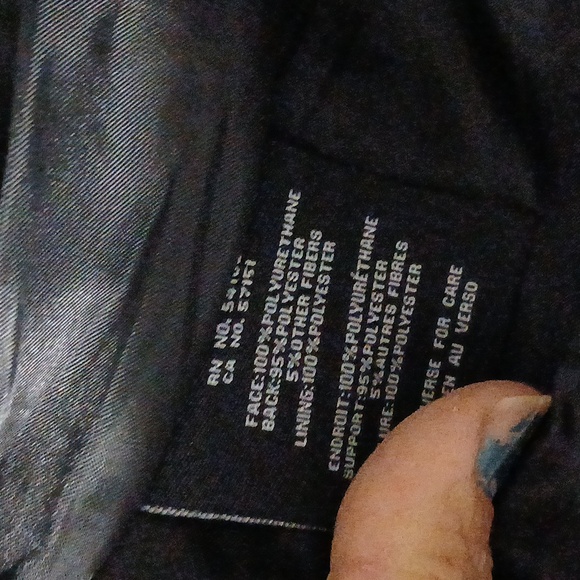 Cole Haan Black Faux Leather Zip Jacket with Silver Accents Size Small - Picture 5 of 8